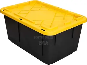 Black Yellow 27gallon Storage Container/Bin/Tote