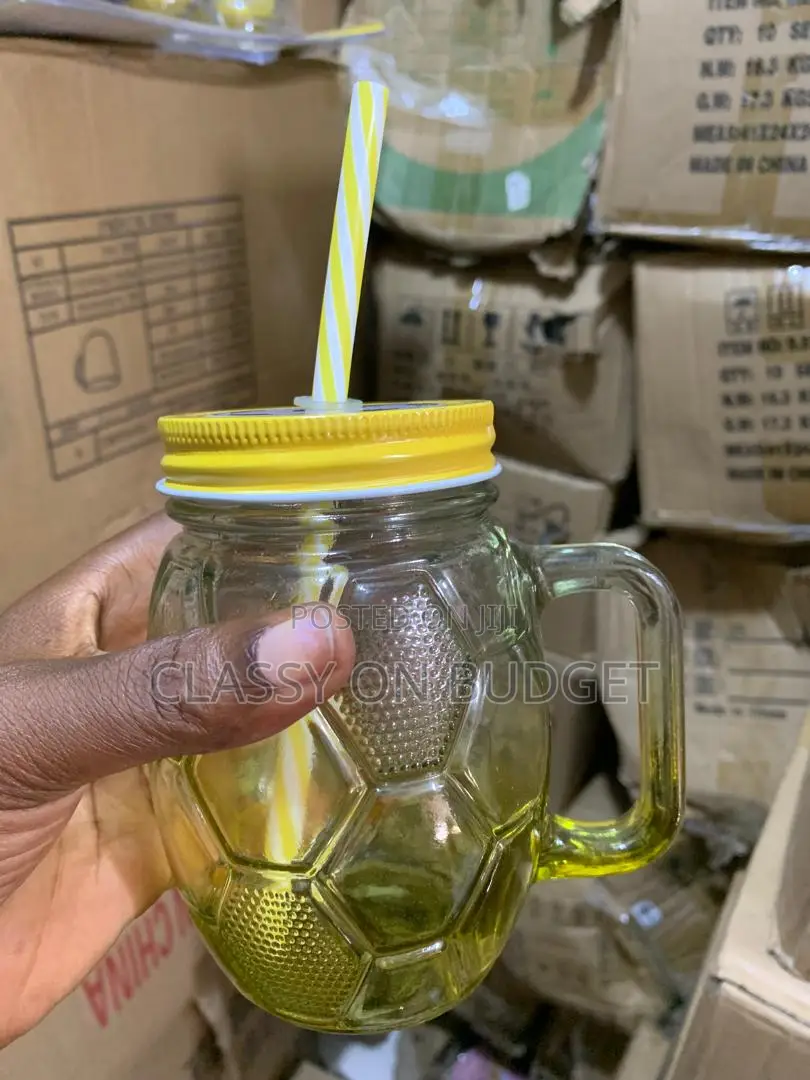 Mason Jar With Straw
