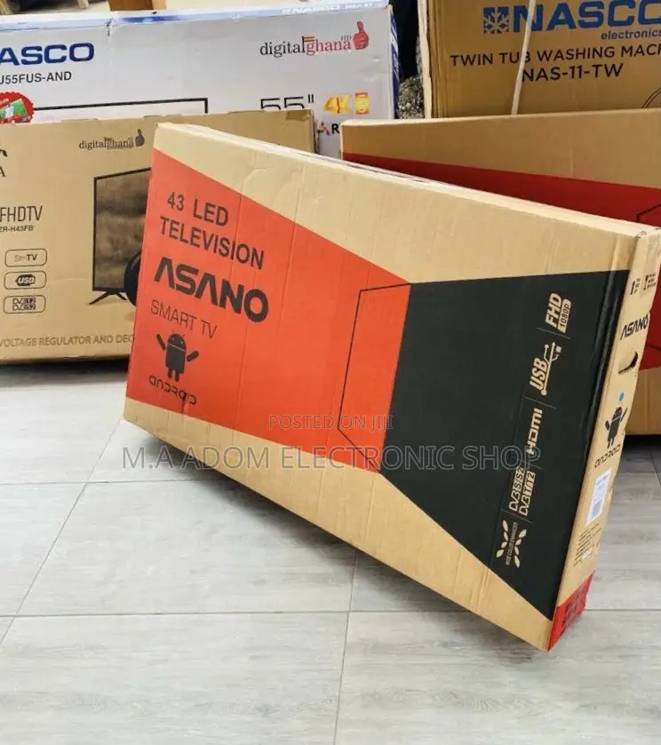 Purchase Asano 43 Inch Digital Satellite Smart Led Tv,Black.