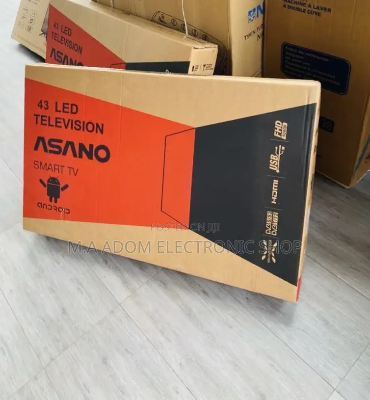 Elegant Black Asano 43 Inch Digital Satellite Smart Led Tv.