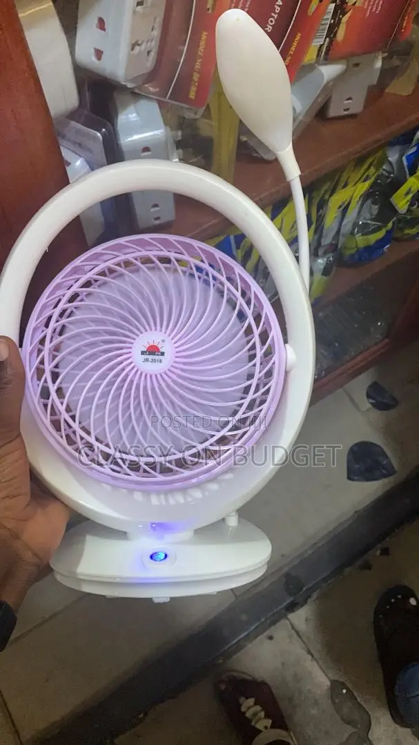 Rechargable Fan With LED Light