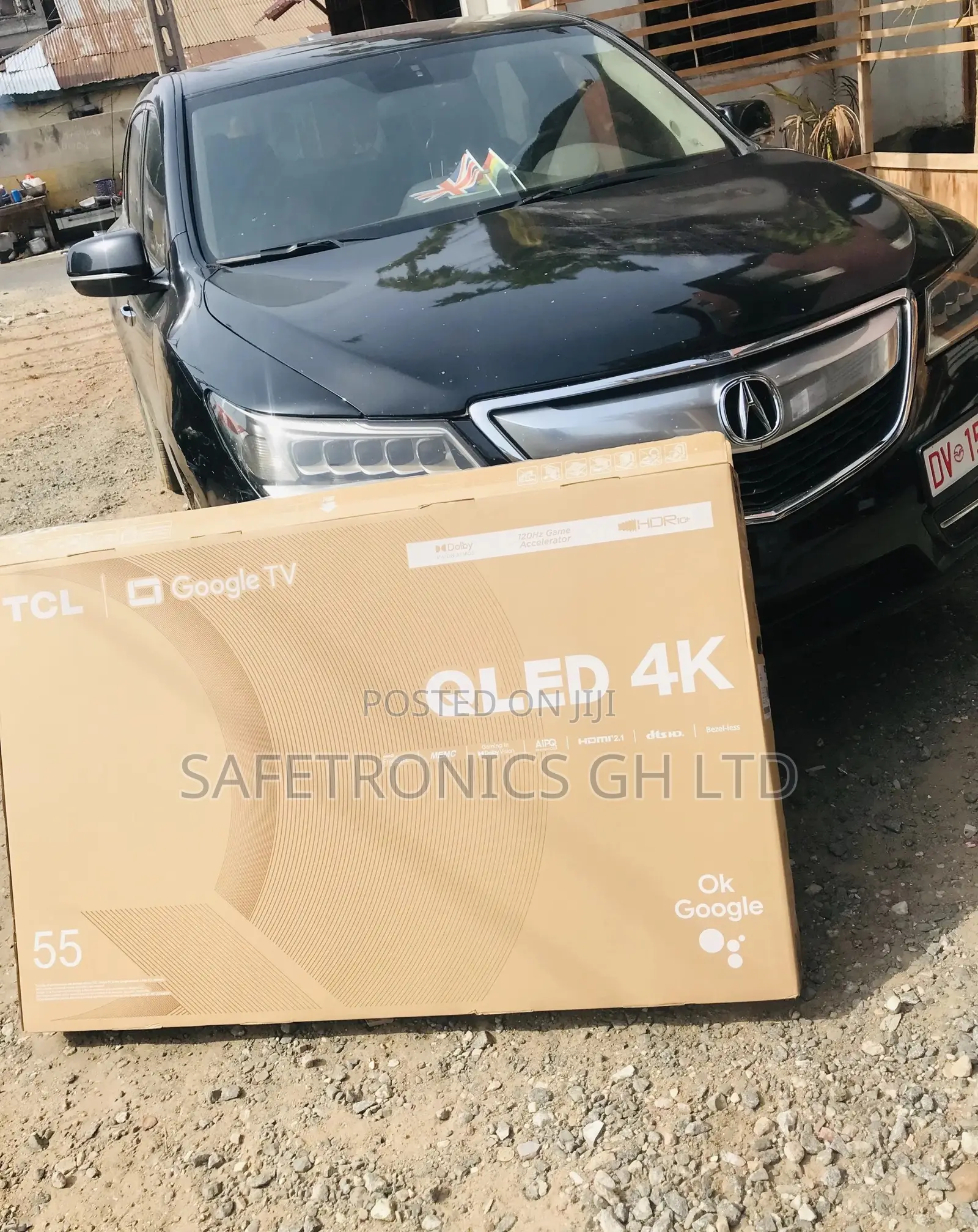 Glossy Black Electric C635 Qled 55 Inches Smart TCL Tv