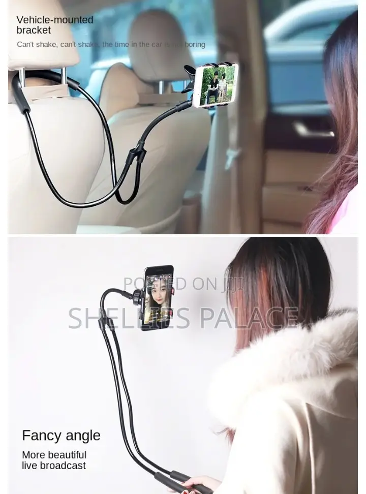 Retractable Neck Hanging Selfie Pole Stand Adjustable 360°