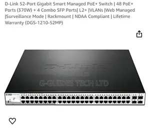 D-Link 48-Port Poe Gigabit Smart Managed Switch DGS-1210-52mp