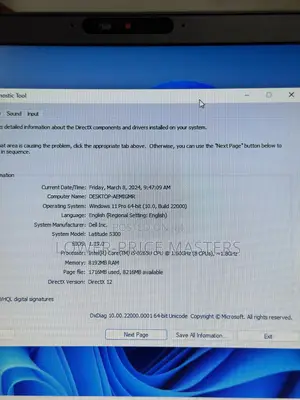 New Laptop Dell Latitude 5300 8GB Intel Core i5 SSD 256GB