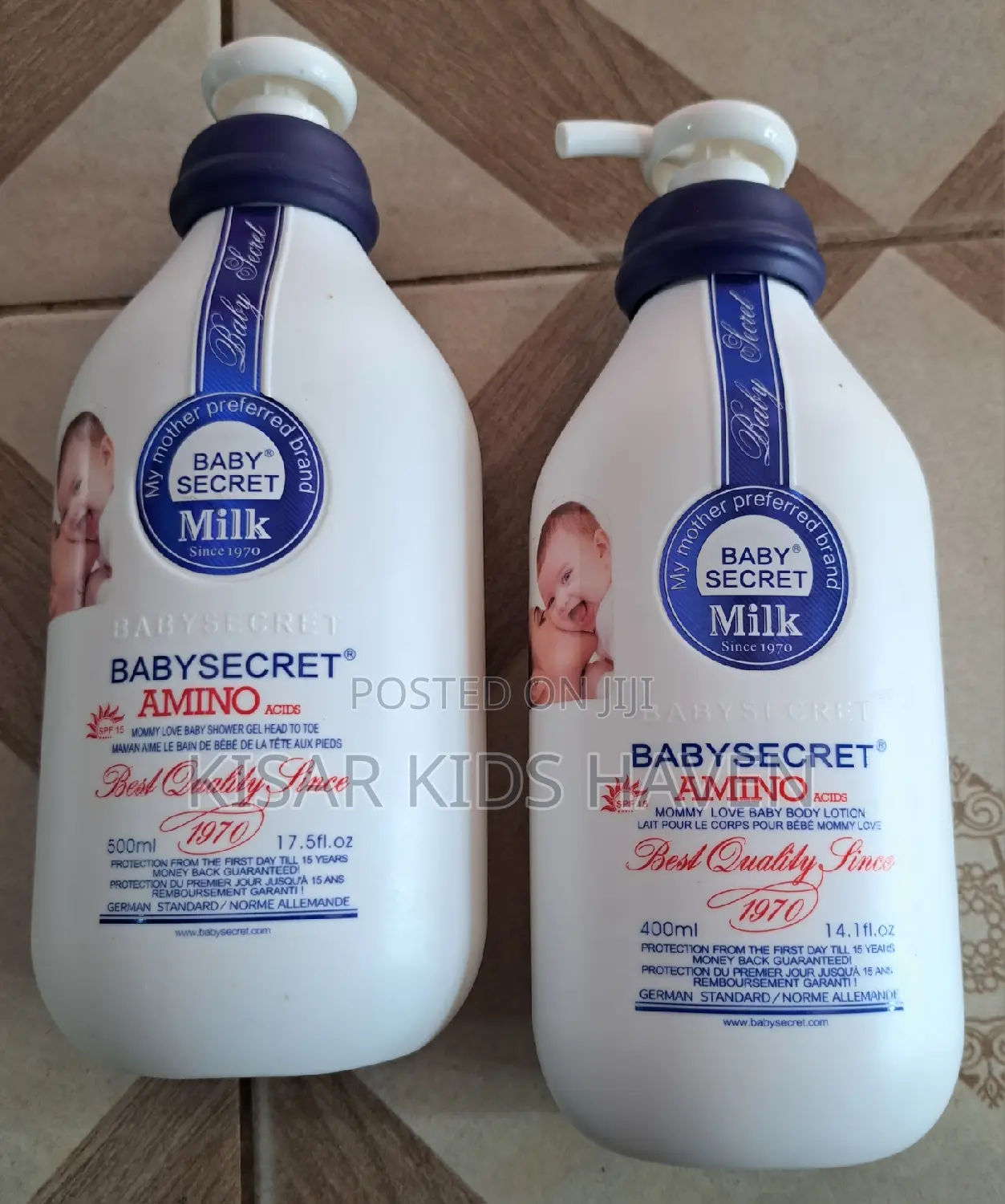 Baby Secret Amino Shower Gel 500ml and Lotion 500ml