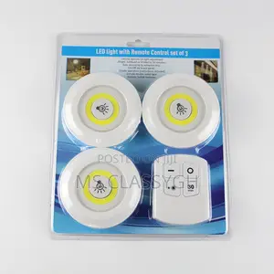 3pcs Remote Led Tap Light Wall Lights Support Dimming Night