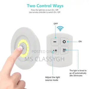 3pcs Remote Led Tap Light Wall Lights Support Dimming Night