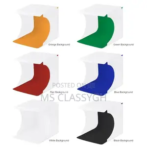 PULUZ Light Box 20cm Photo Studio Light Box Tent With 6 Colo