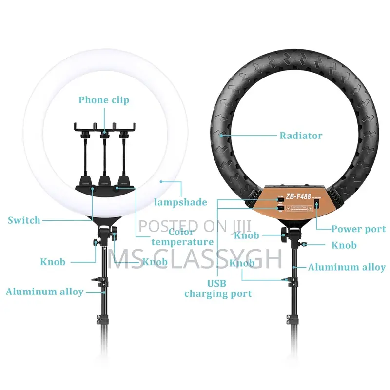 22inch Dimmable Led Ring Light With 2M Tripod + Bag