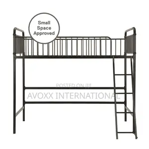 BH G Kelsey Twin Metal Loft Bed, Black
