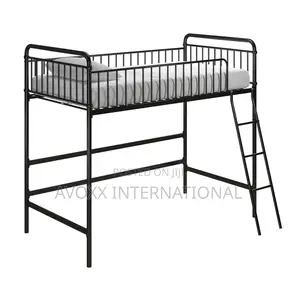 BH G Kelsey Twin Metal Loft Bed, Black