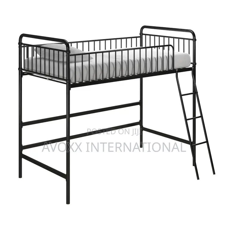 BH G Kelsey Twin Metal Loft Bed, Black