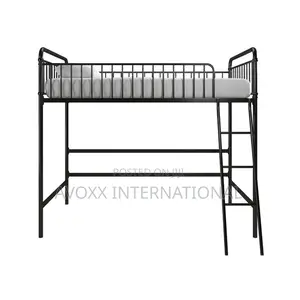 BH G Kelsey Twin Metal Loft Bed, Black