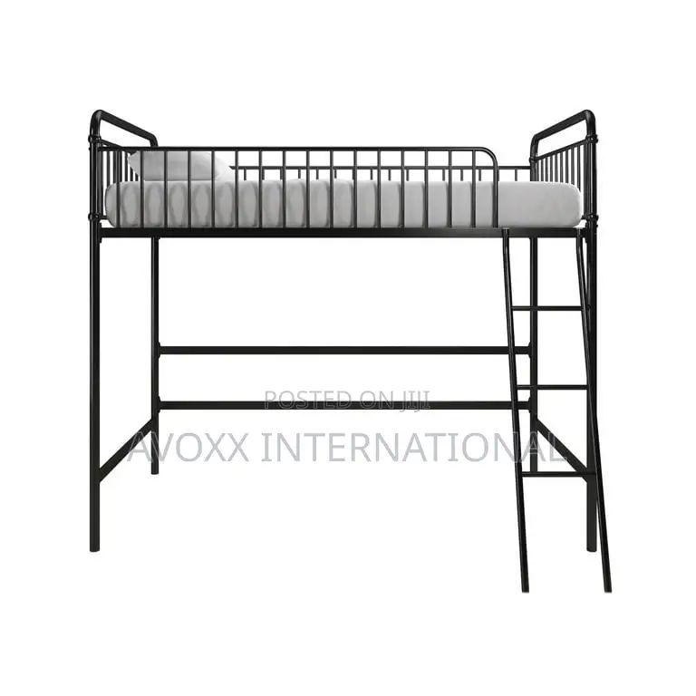 BH G Kelsey Twin Metal Loft Bed, Black