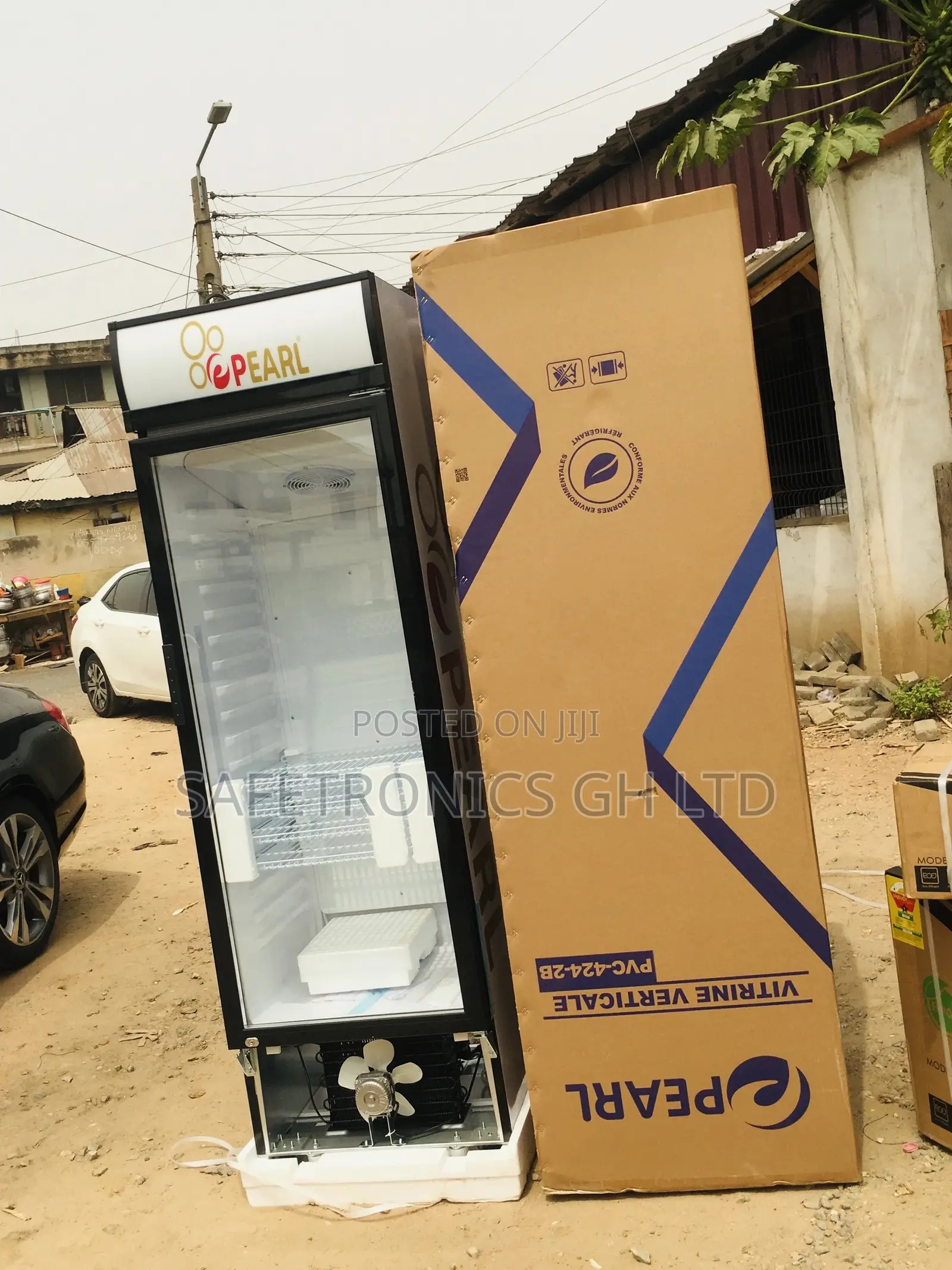 Electric Display Glass Pearl Singledoor PVC-424-2B Fridge