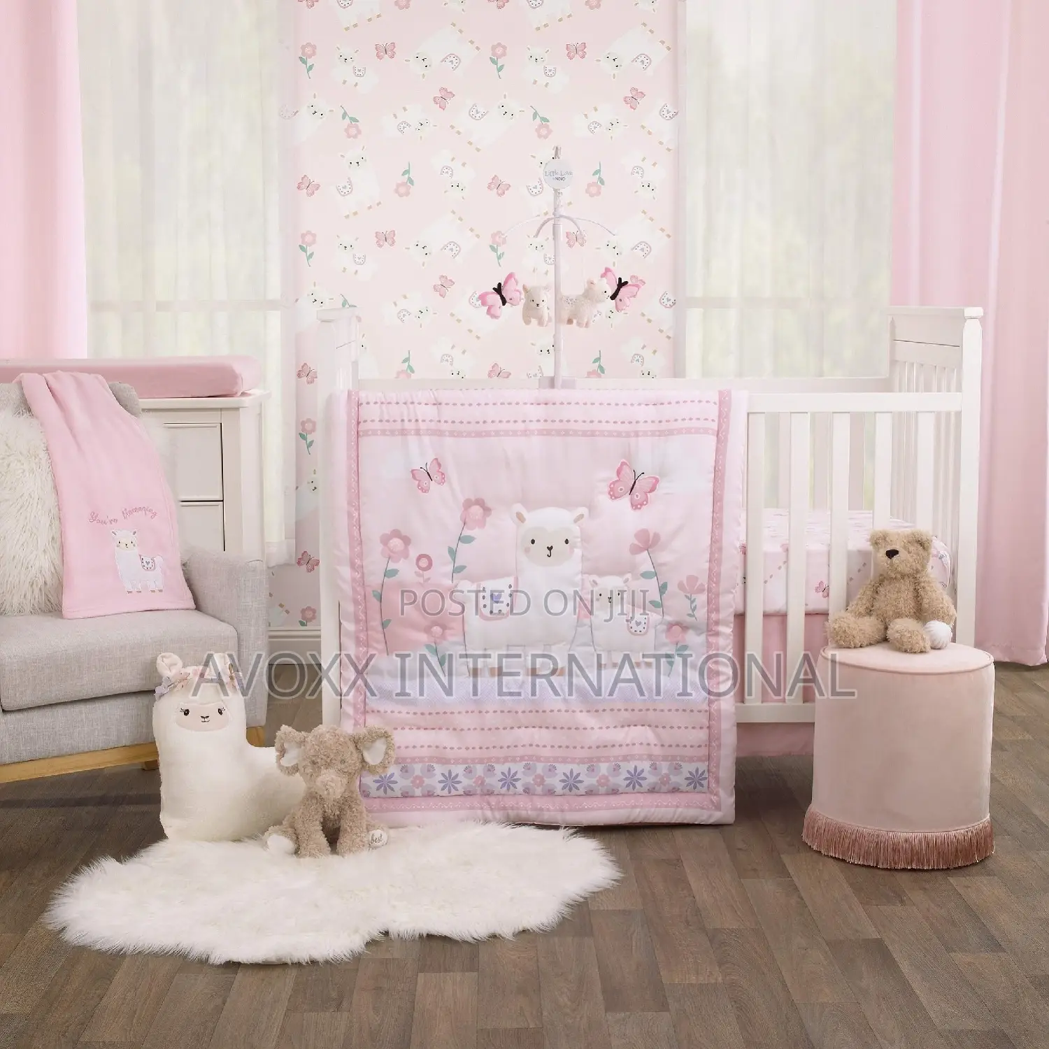 Little Love by Nojo Sweet Llama Butterflies Pink More