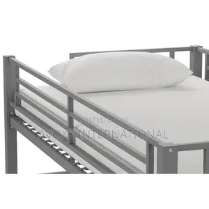 Your Zone Brittain Twin Metal Loft Bed, Silver