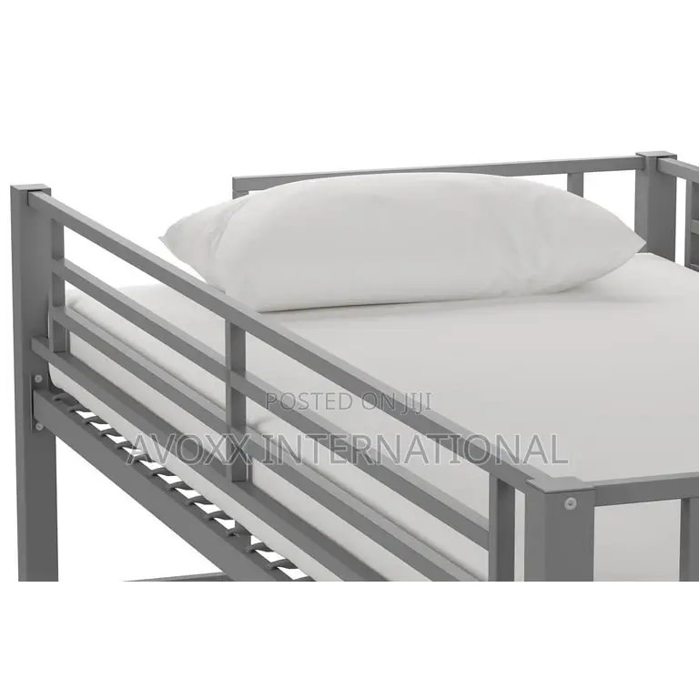 Your Zone Brittain Twin Metal Loft Bed, Silver