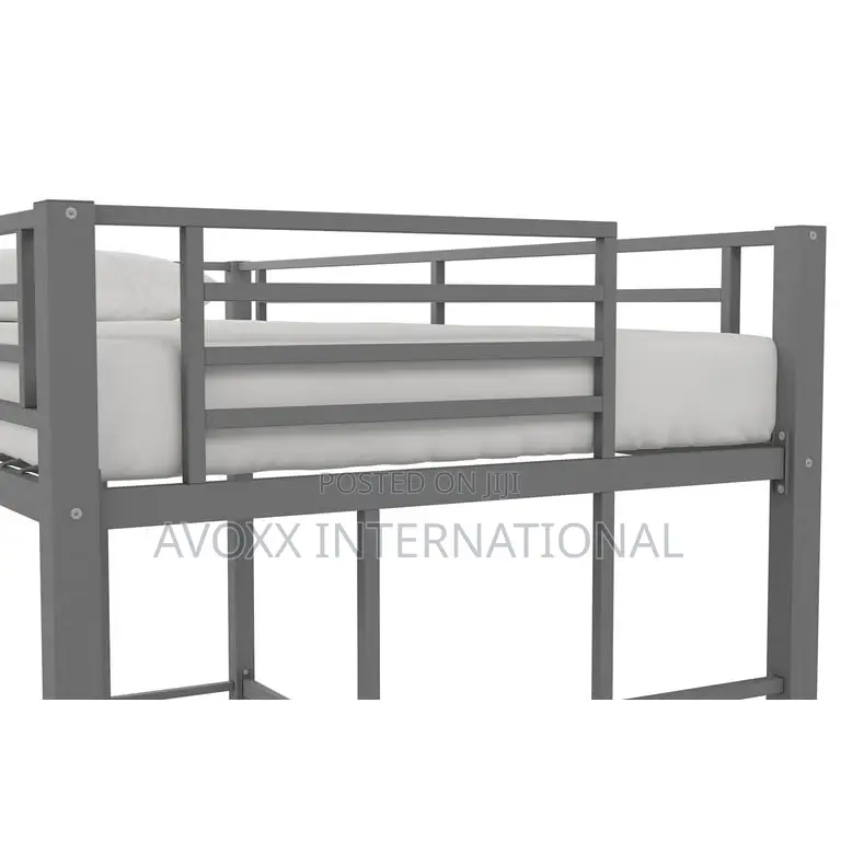 Your Zone Brittain Twin Metal Loft Bed, Silver