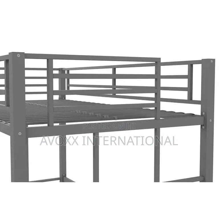 Your Zone Brittain Twin Metal Loft Bed, Silver