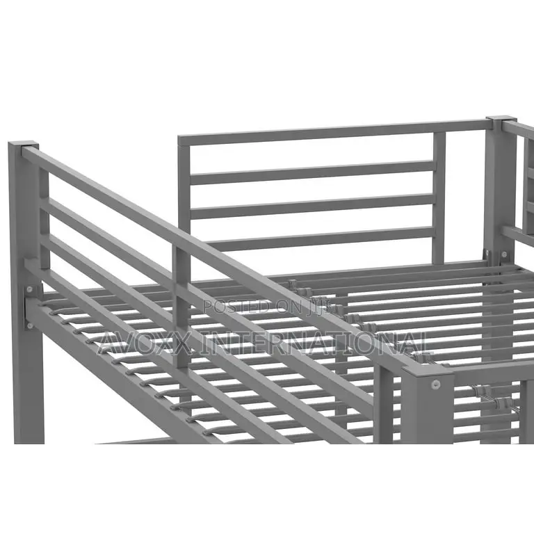 Your Zone Brittain Twin Metal Loft Bed, Silver