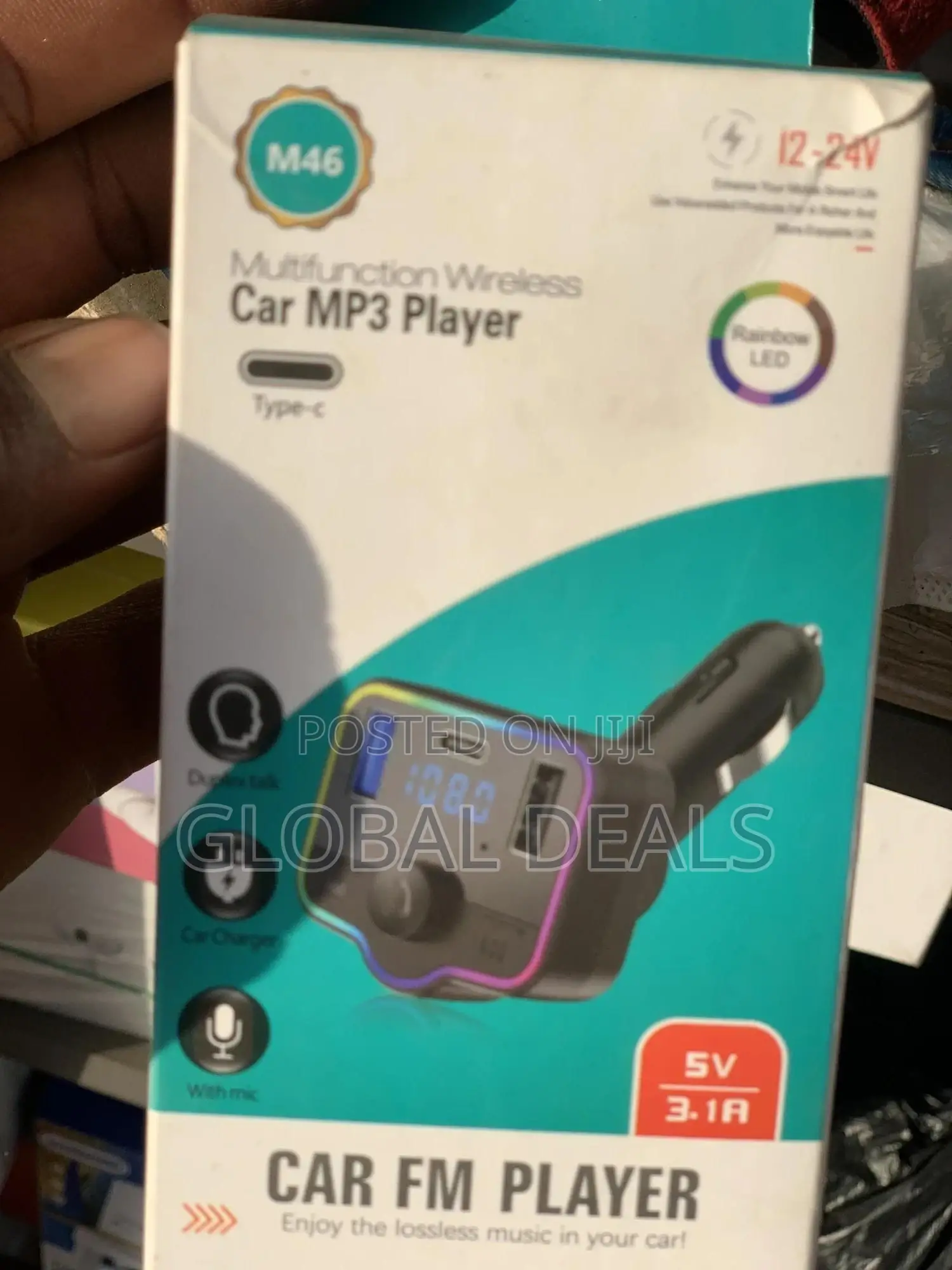 Car Bluetooth With Type C and Usb Charging Port