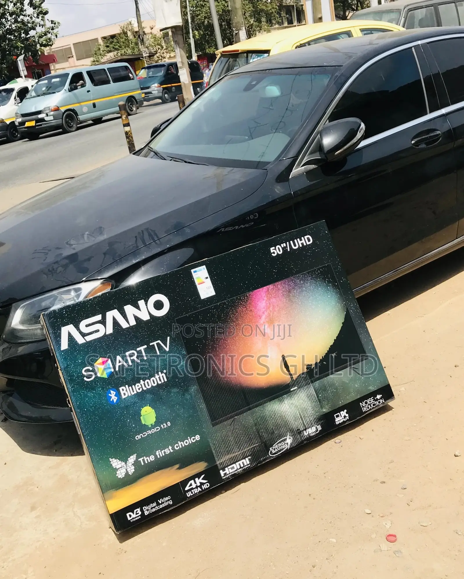 Smart UHD Glossy Led 50 Inches Asano Electric Black Tv