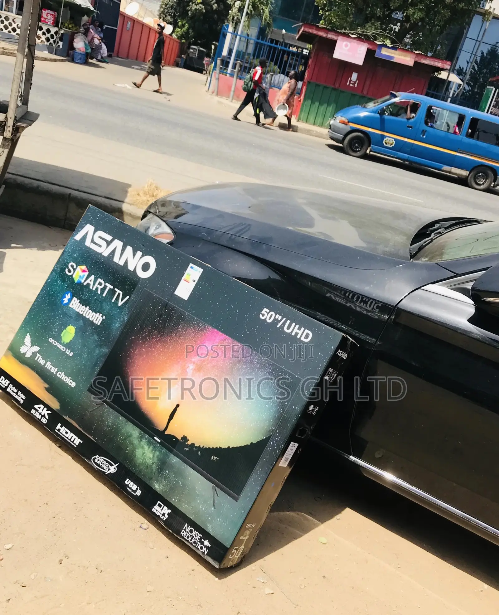 Led Black Electric Glossy Asano 50 Inches Smart UHD Tv