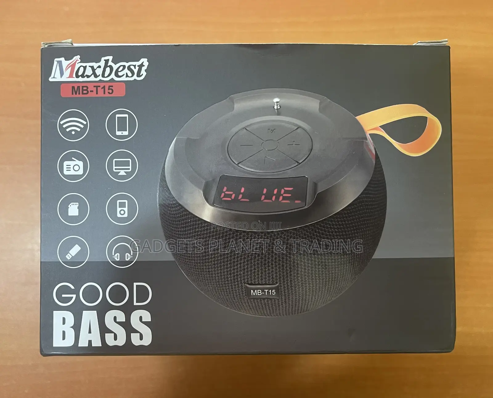Maxbest High Bass Portable BT/FM/USB/Sdcard Speaker- MB T15