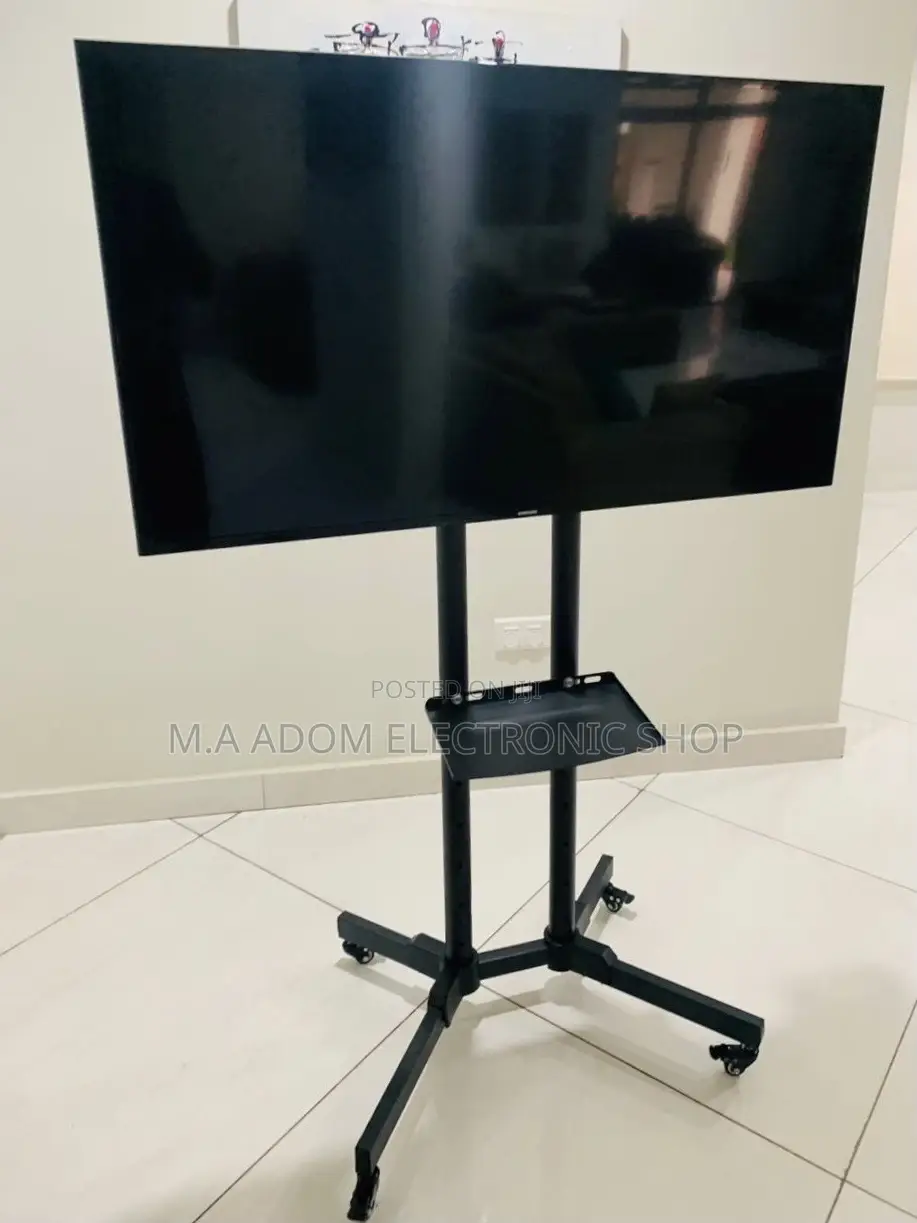 Stainless Steel Moveable Tv Trolly for 32”-70” Tv,Black.