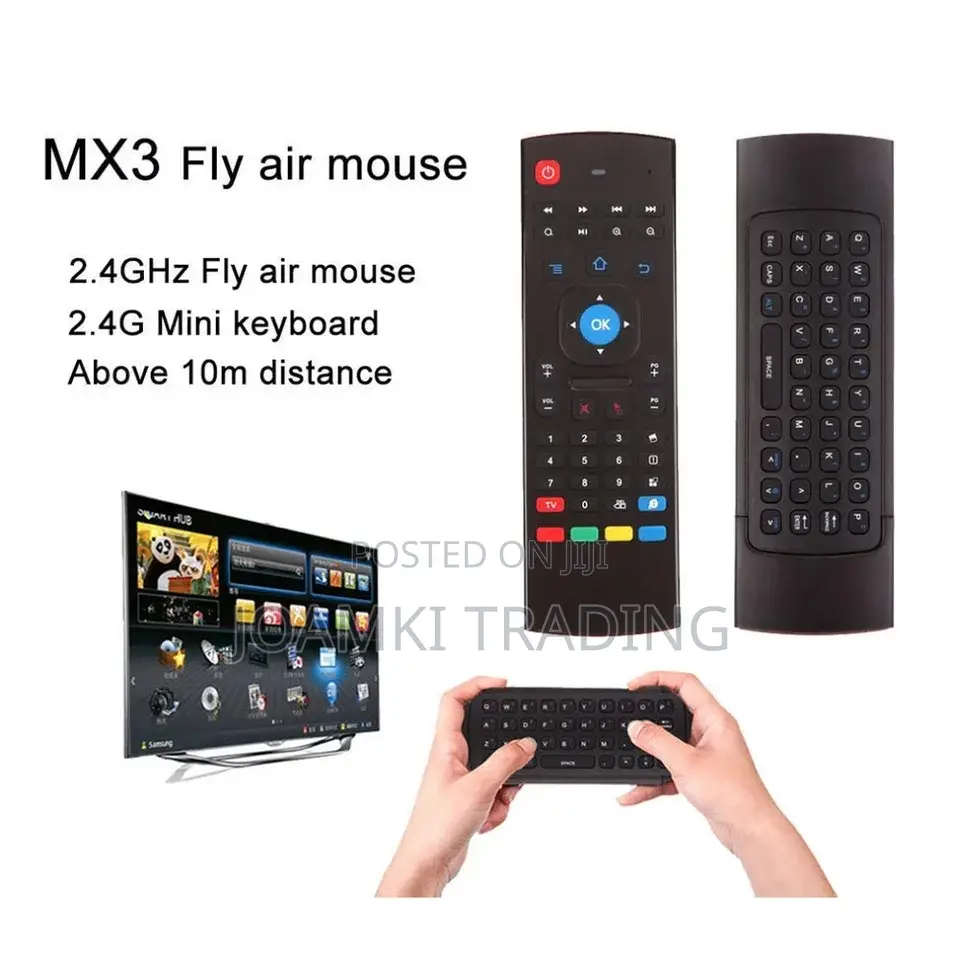 Fly Airmouse Remote Keyboard For Android TV, Smart TV, PC,