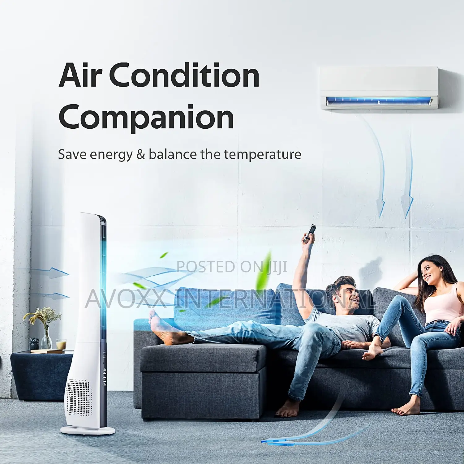Trustech Tower Fan 43" Cooling Standing Floor Fan BLF-YH05