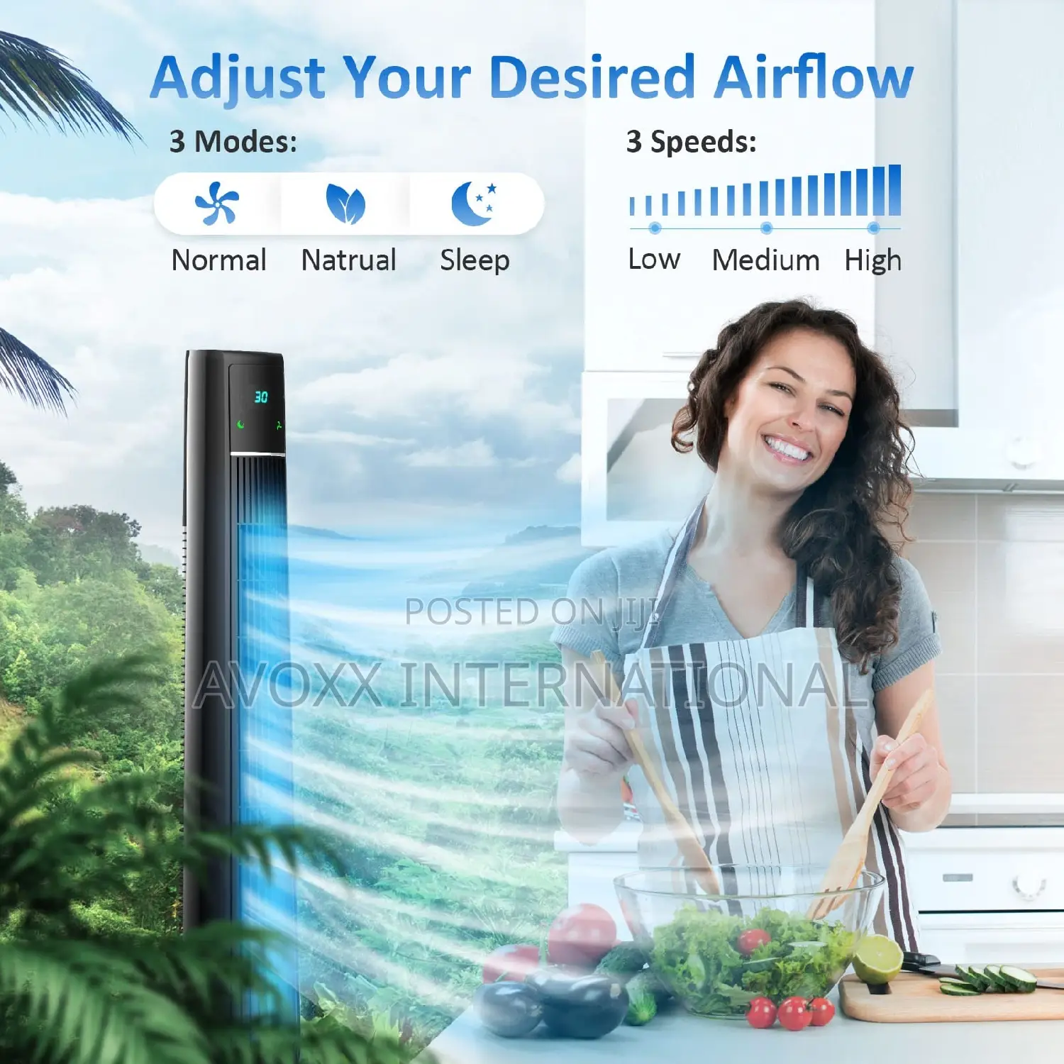 Tower Fan - 48" Oscillating Tower Fan, Bladeless 
Bl-Fs2-D