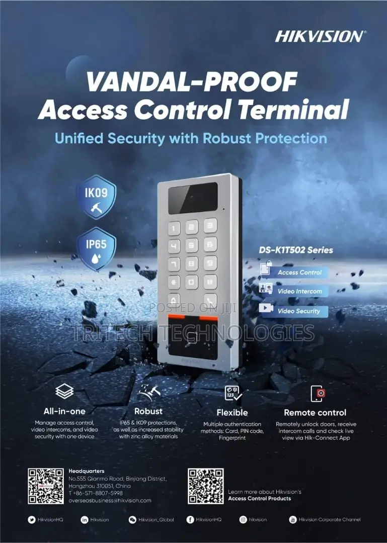 Hikvision Ds-K1t502dbfwx-C Outdoor Access Control + Wifi