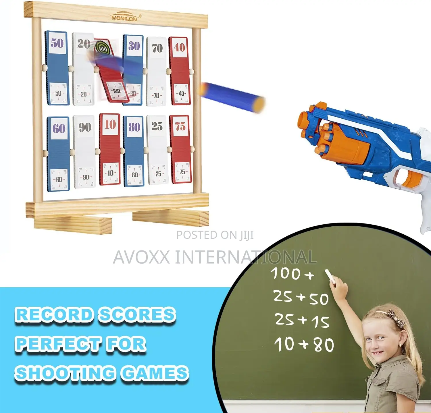 Monilon Spinning Shooting Target Board Toys for Boys Girls