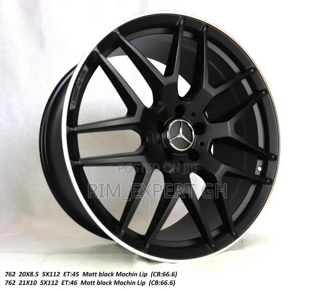 AMG Benz Mercedes G-Wagon Rim 22 All Black With Silver Lip