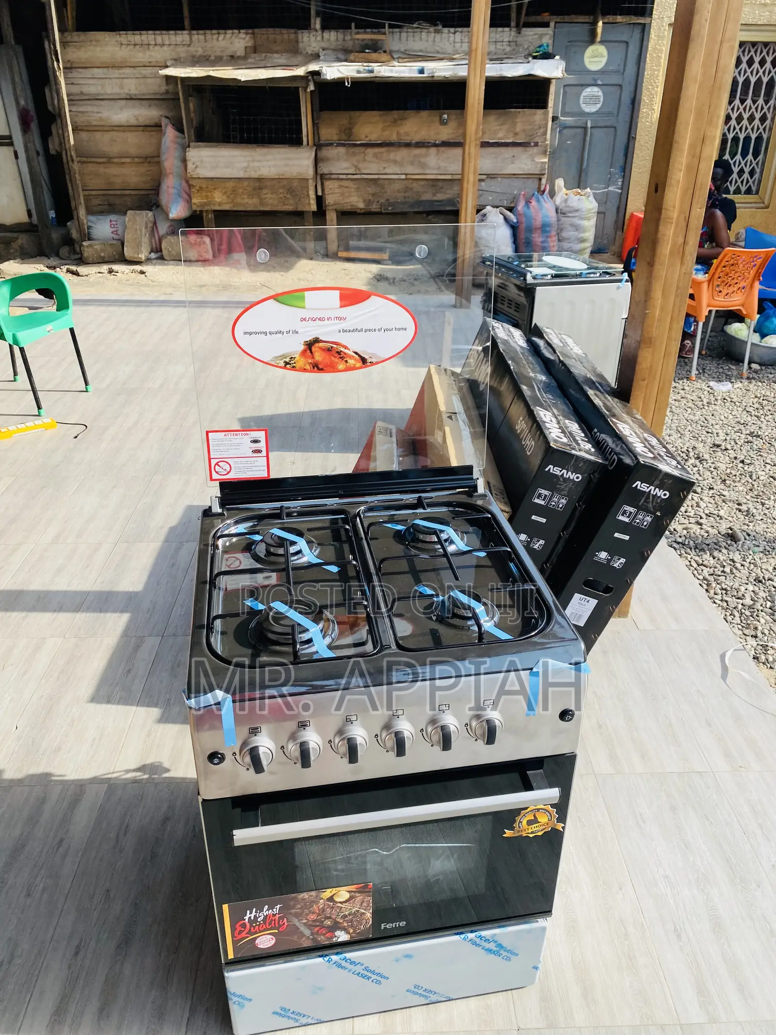 Buy Authentic(Gray)Ferre 4 Gas Burner With Oven,60x60.