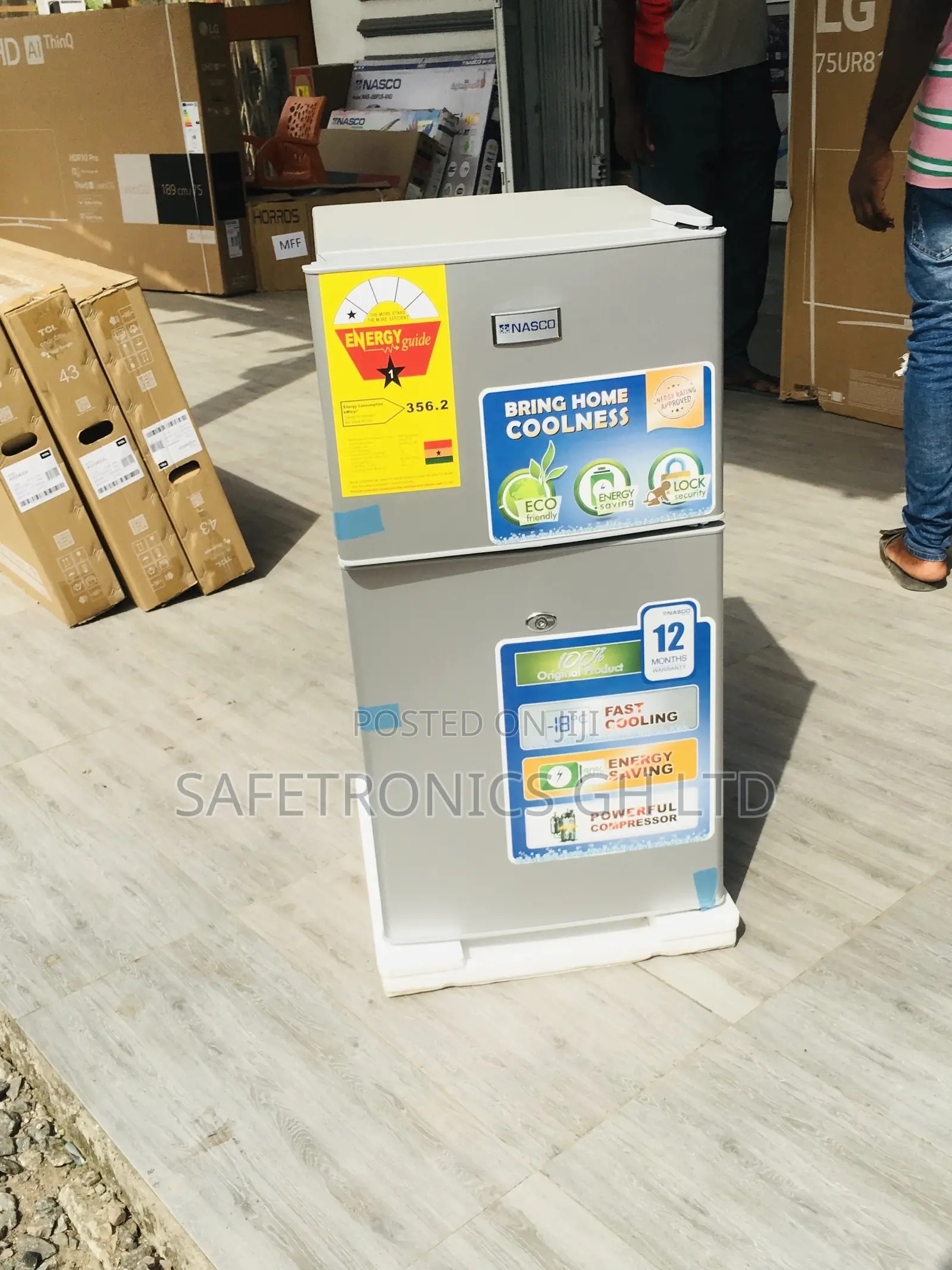 Nasf2-120 Topfreezer Nasco Doubledoor 90 Liters Fridge