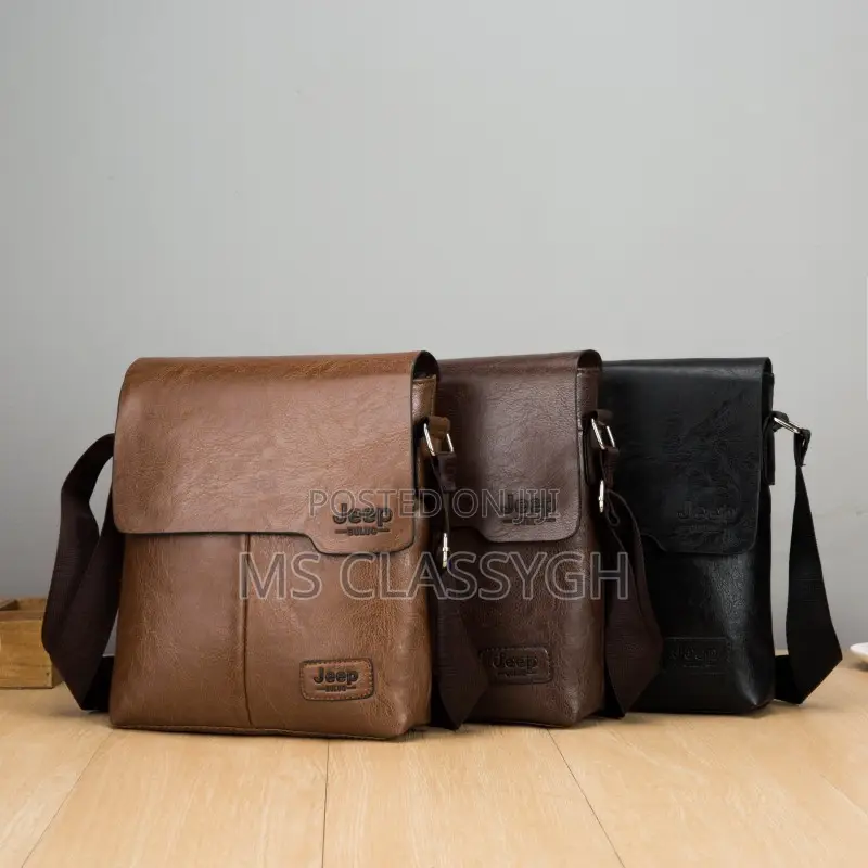 JEEP Business Casual Tote Bags Men Messenger Leather Crossbo