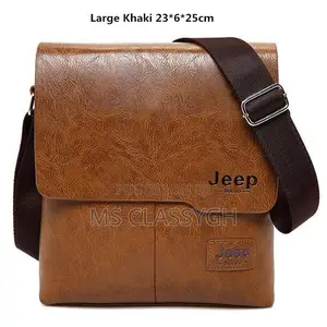 JEEP Business Casual Tote Bags Men Messenger Leather Crossbo