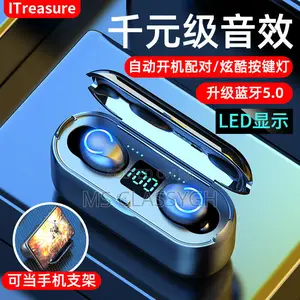 F9 Wireless Bluetooth Earbuds IPX7 Waterproof Ear Hooks Noi