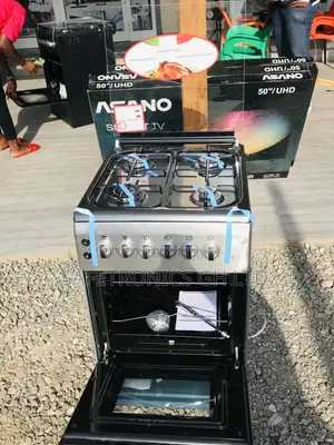 4 Gas Cooker Ferre Oven With Grill 50x60 Glass Lid