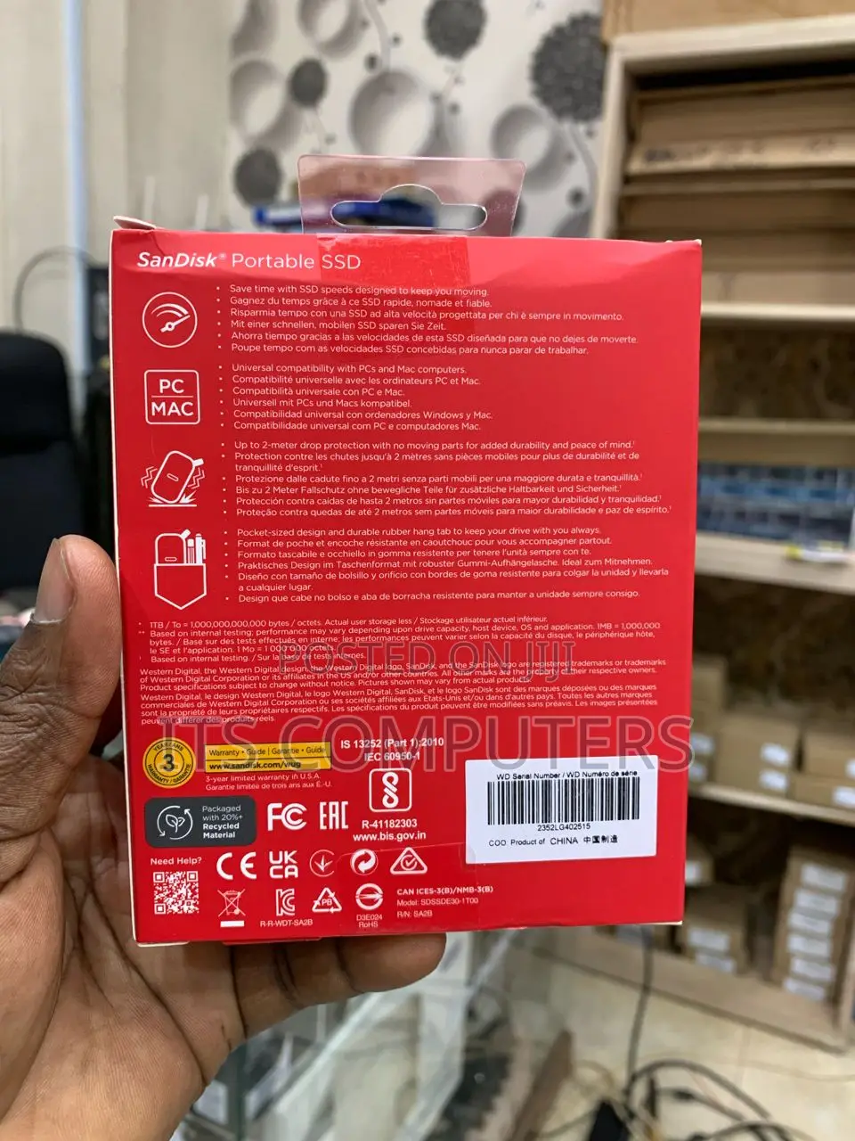 1tb Sandisk Portable SSD 800 External Drive