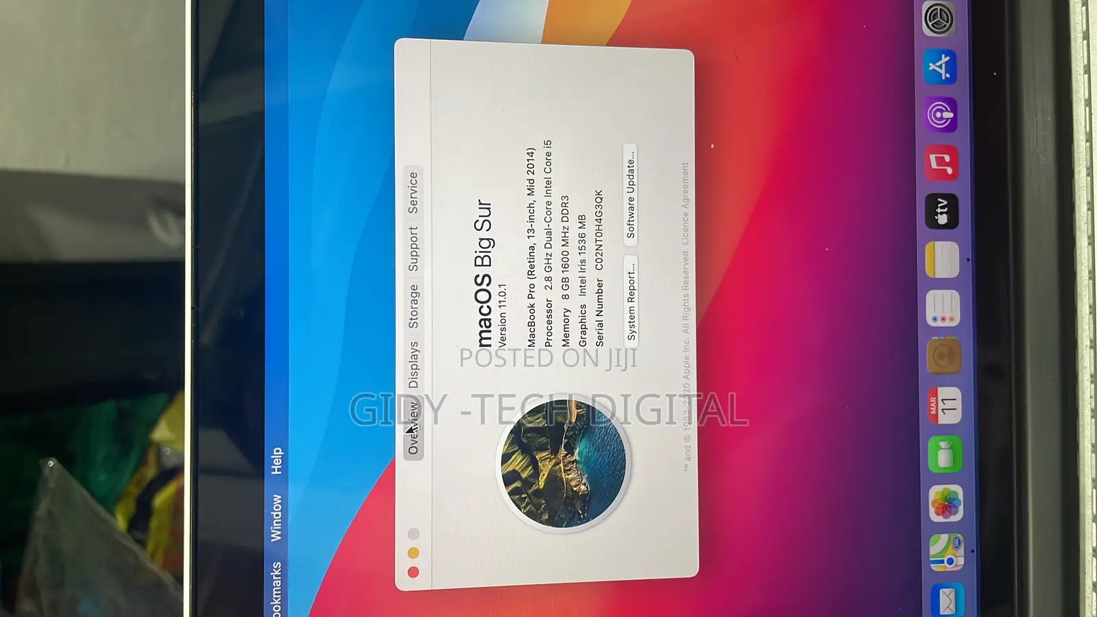Laptop Apple MacBook Pro 8GB Intel Core I5 SSD 128GB