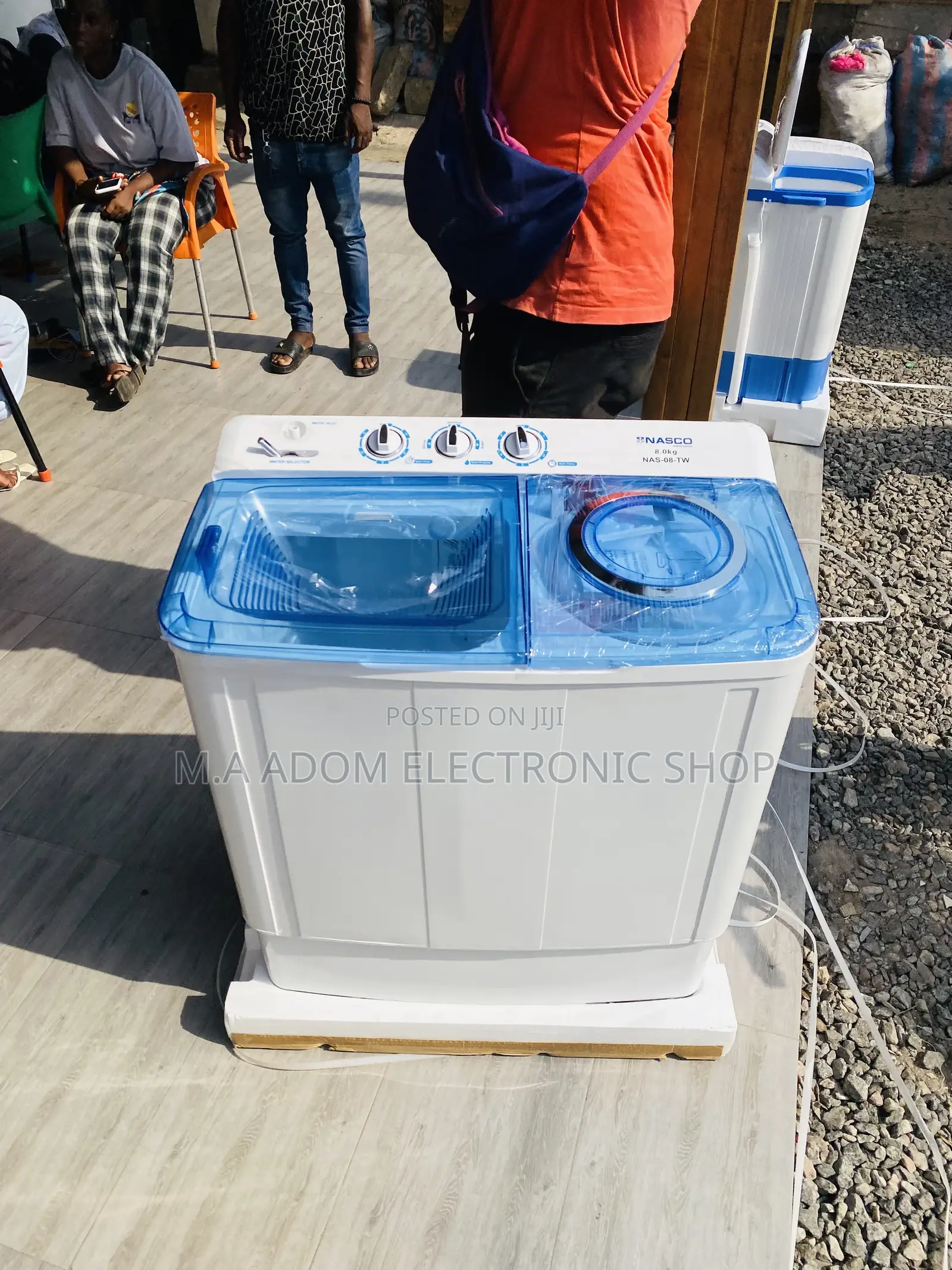 Nasco 8kg Twin Tub Electric Washing Machine(Semi-Auto).