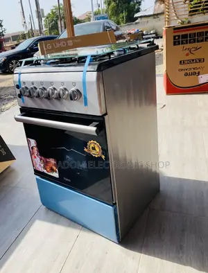 Fast Cooking Ferre 50x55 Oven and Grill 4 Gas Burner,Gray.