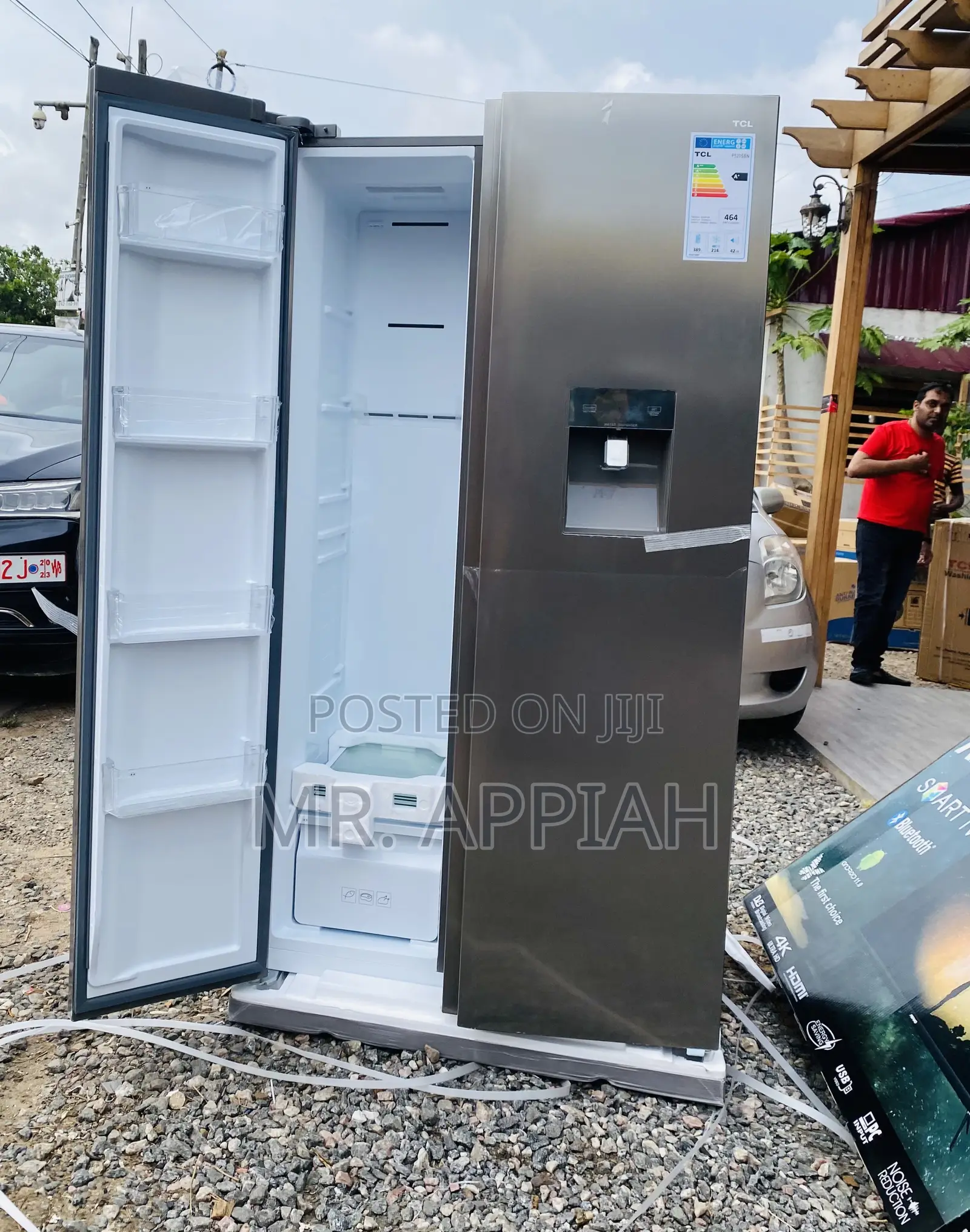 Shop Adorable TCL-P520SBN(Gray)Side by Side Electric Fridge