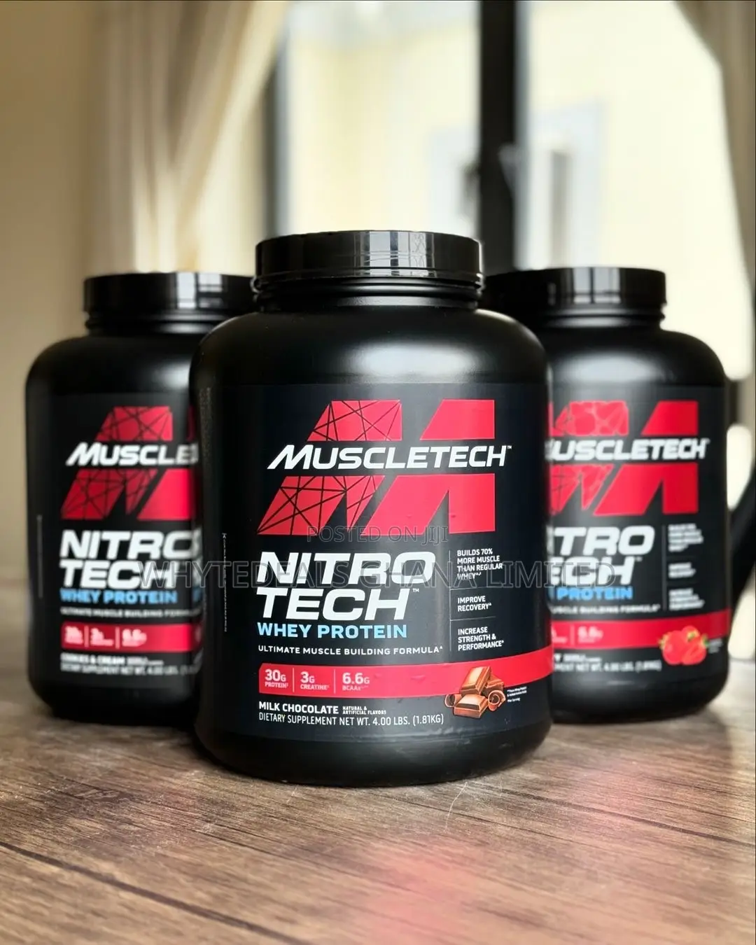 Nitrotech Whey Protein For Muscle Growth Glowing Skin 4lbs