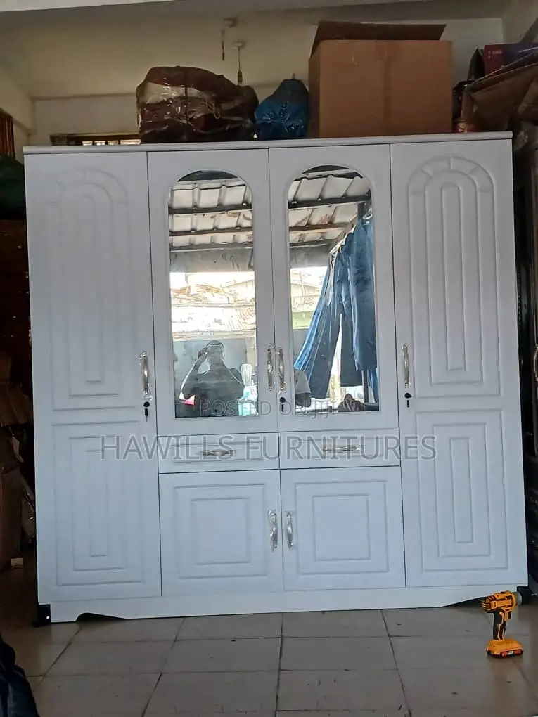 Quality 4 in 1 White Wardrobe
